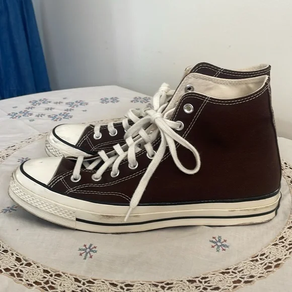 Brown hi top converse all stars 10.5 - Picture 3 of 5